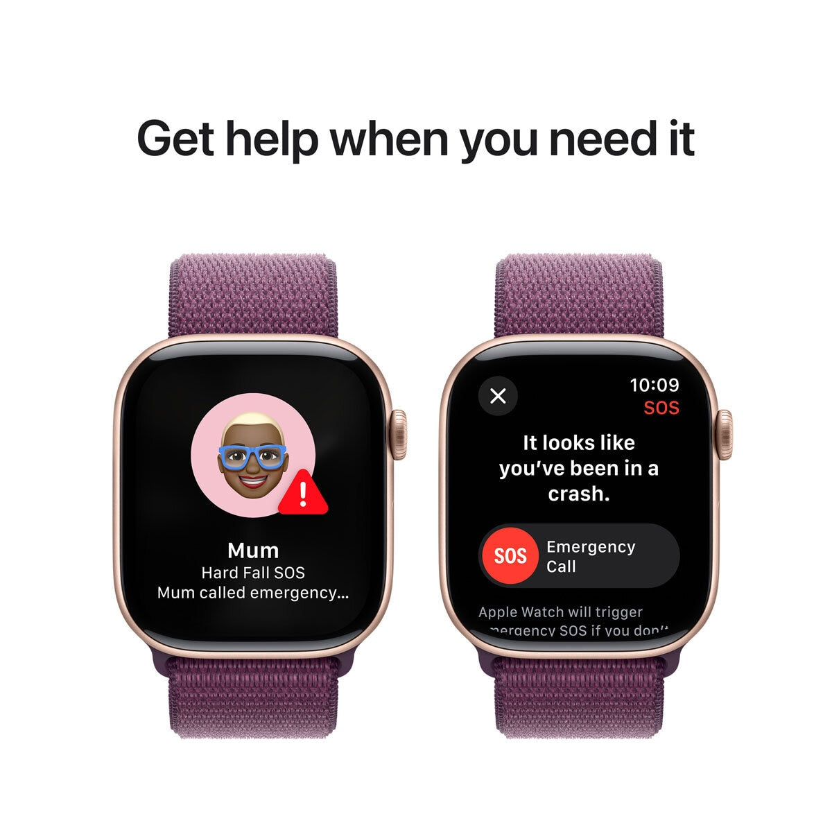 Apple Watch Series 10 GPS Cellular 42mm Rose Gold Aluminium Plum Sport Band
