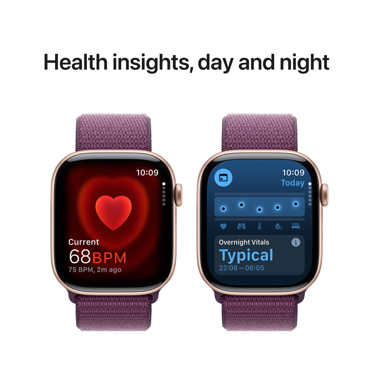 Apple Watch Series 10 GPS Cellular 42mm Rose Gold Aluminium Plum Sport Band