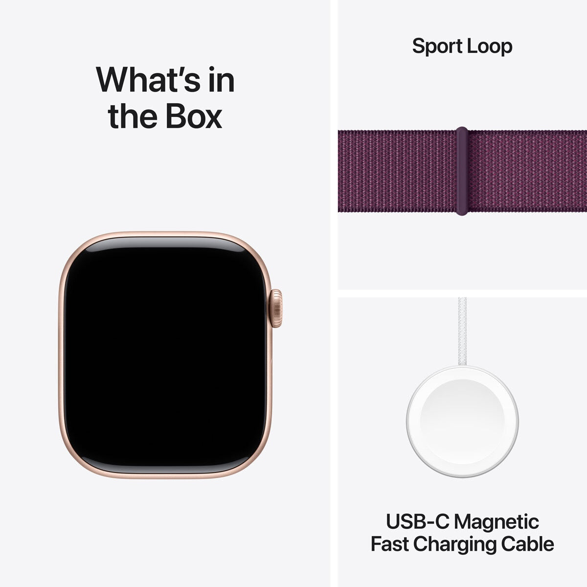 Apple Watch Series 10 GPS Cellular 42mm Rose Gold Aluminium Plum Sport Band