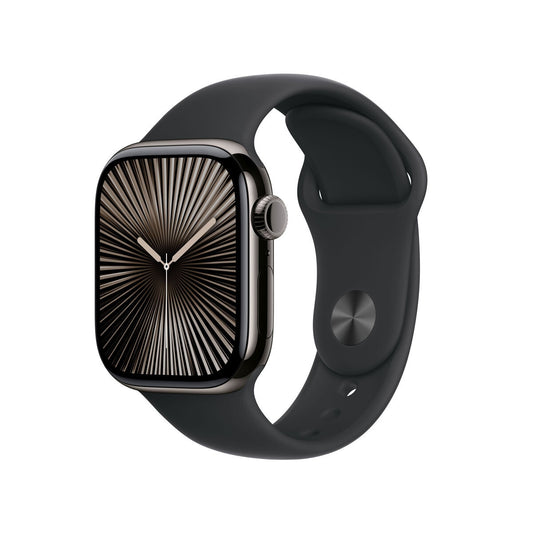 Apple Watch Series 10 GPS Cellular 42mm Slate Titanium Black Sport Band