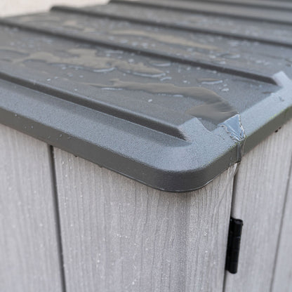 Lifetime Vertical Storage Shed 60457 1510L HDPE Grey Shelves Hooks Garden