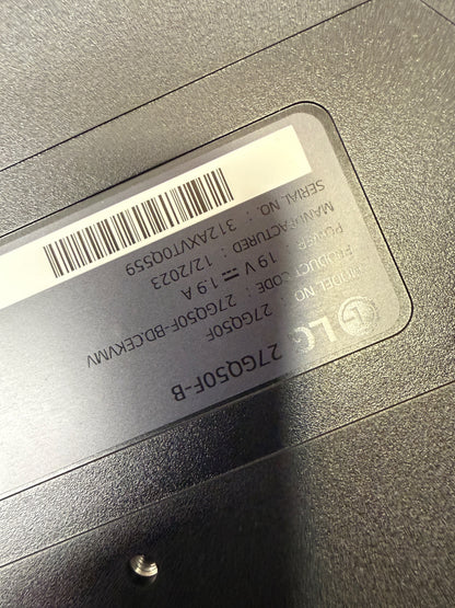 LG 27” UltraGear™ Full HD Gaming Monitor 27GQ50F-B - Parts/ Not working