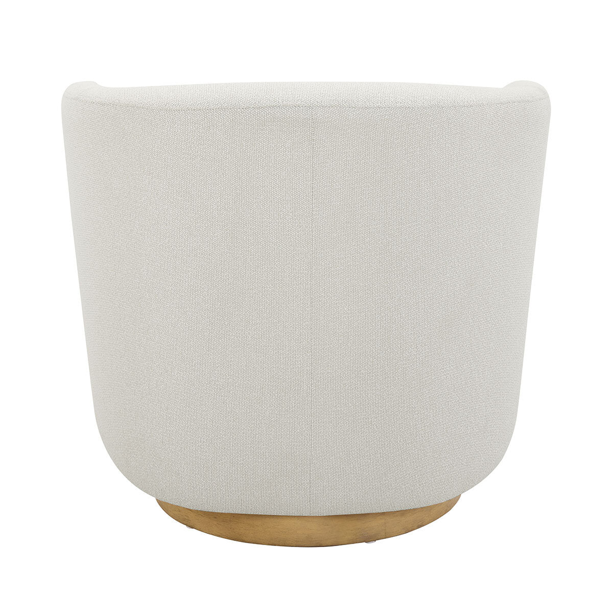 Henredon Murphy Cream Fabric Swivel Barrel Back Accent Chair Pedestal Base