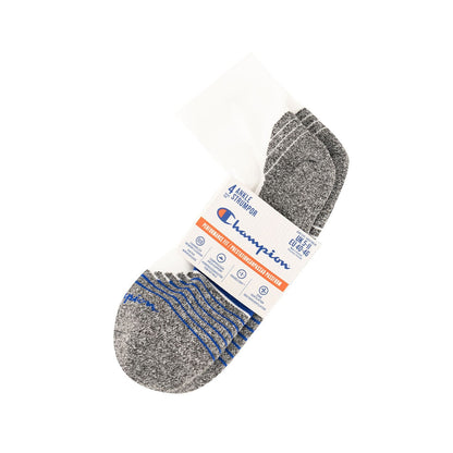 Champion Men's Sport Tech Ankle Socks 4 Pack Slate Grey UK 5-11 Cotton Blend