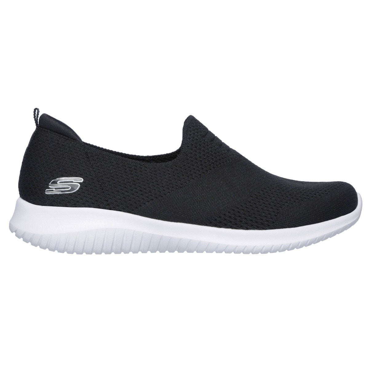 Skechers Ladies Ultra Flex P135 Slip-On Trainers Natural Comfort Sneakers Black