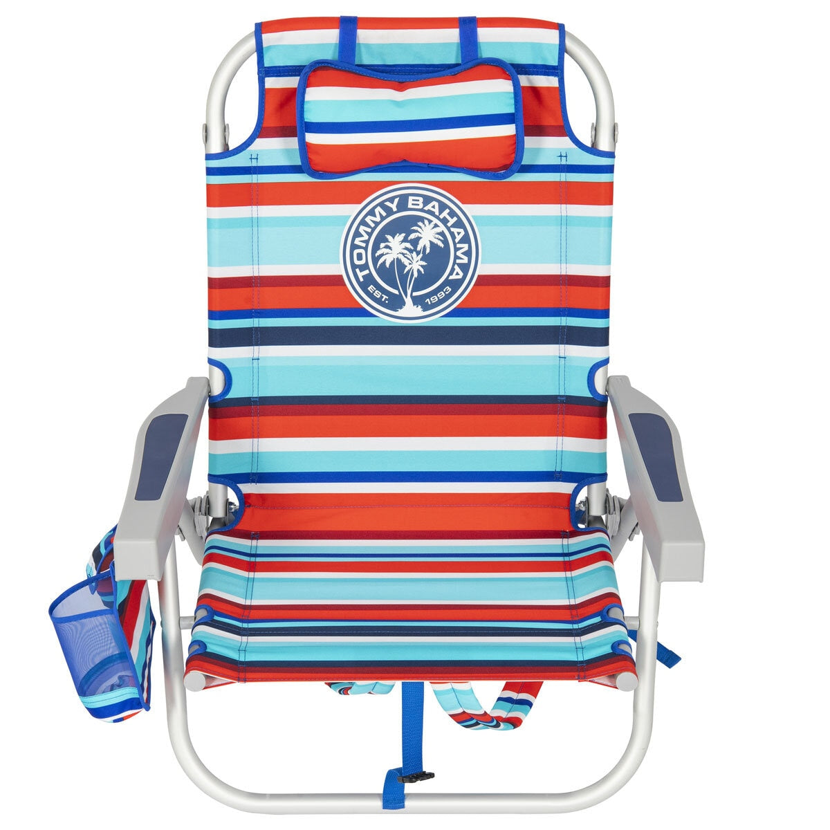 Tommy Bahama Backpack Beach Chair Aluminium 5-Position Padded Straps Red