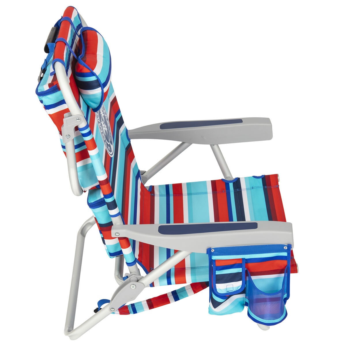 Tommy Bahama Backpack Beach Chair Aluminium 5-Position Padded Straps Red