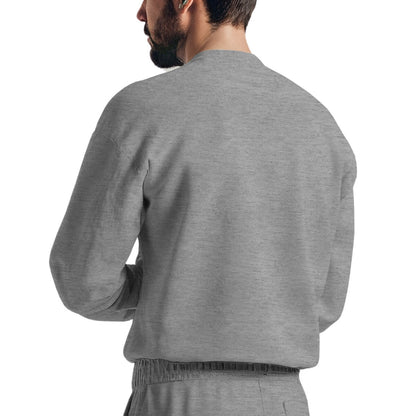 Aeropostale Mens Crew Neck Sweater Grey Cotton Pullover Jumper Medium & XL New