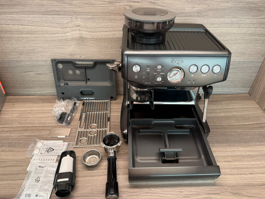 Sage Barista Express Impress Bean to Cup Coffee Machine Black Stainless Steel