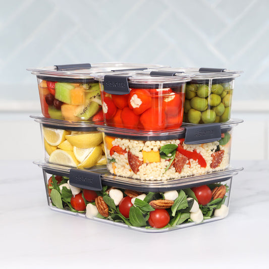 Sistema Brilliance Food Storage Container Set 14 Piece BPA Free Leak-Proof