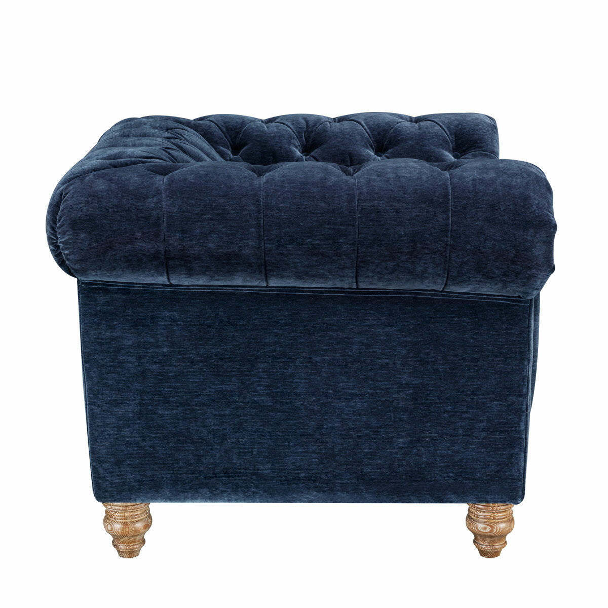 Prospera Home Allington Navy Fabric Chesterfield Armchair Pocket Coil Lounge