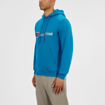Berghaus Logo Hoody Men's Fleece Pullover Jumper Sweatshirt Blue Medium