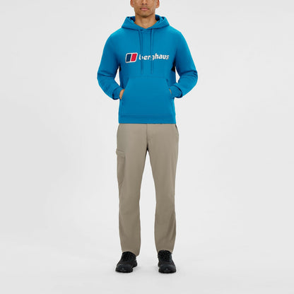 Berghaus Logo Hoody Men's Fleece Pullover Jumper Sweatshirt Blue Medium