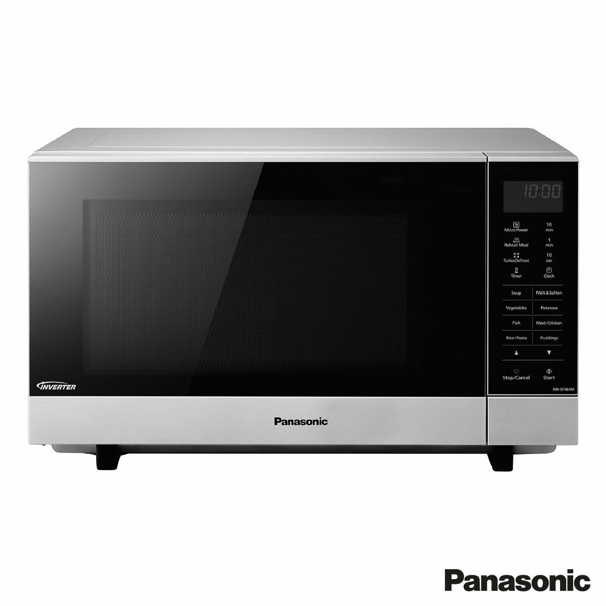 Panasonic NN-SF464M 27L 1000W Flatbed Solo Microwave Oven Silver 6 Power