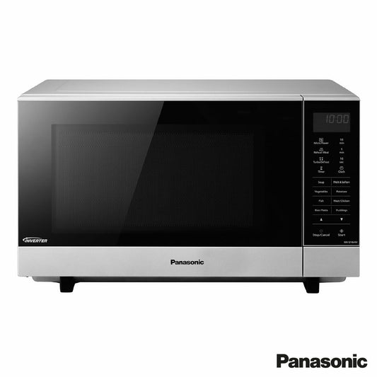 Panasonic NN-SF464M 27L 1000W Flatbed Solo Microwave Oven Silver 6 Power