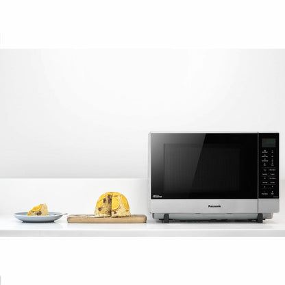Panasonic NN-SF464M 27L 1000W Flatbed Solo Microwave Oven Silver 6 Power