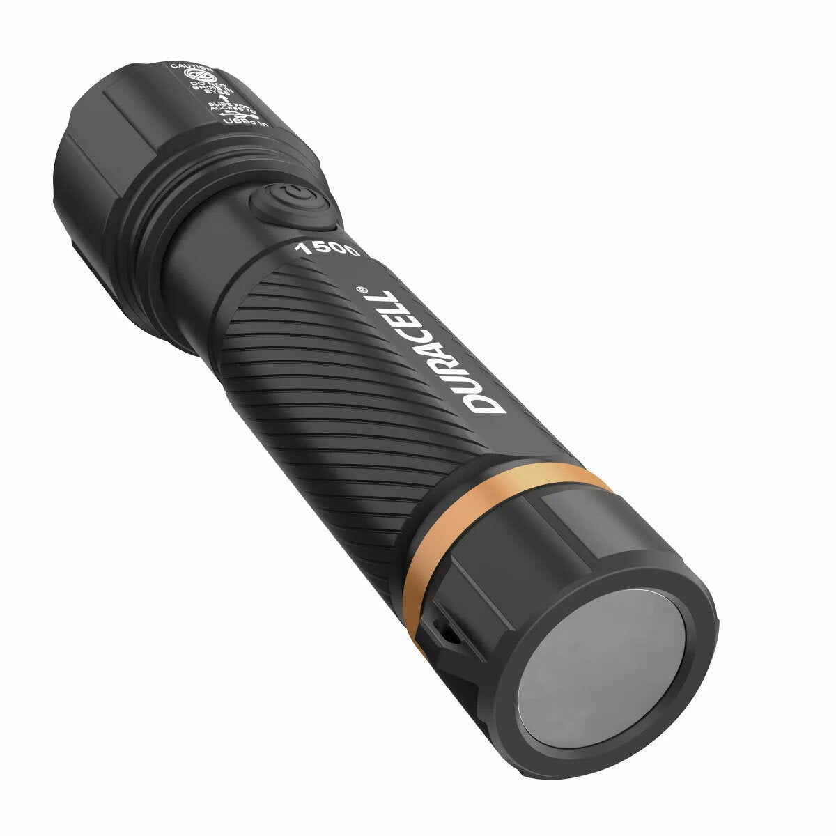 Duracell LED Torch Flashlight 1500 Lumen USB-C Rechargeable Aluminium 4 Pack