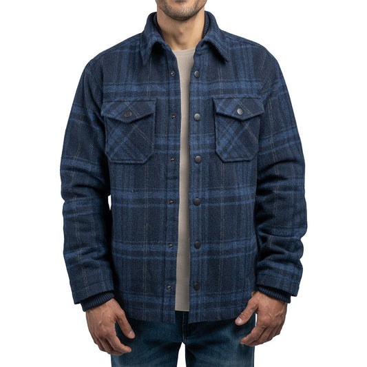 Jachs Men's Wool Blend Shirt Jacket Shacket Various Colours Sizes M to XXL Navy