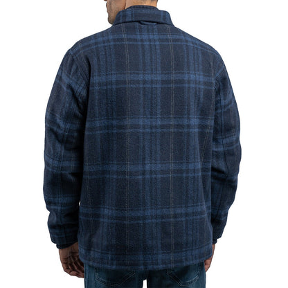 Jachs Men's Wool Blend Shirt Jacket Shacket Navy Smart Casual Winter Coat Top