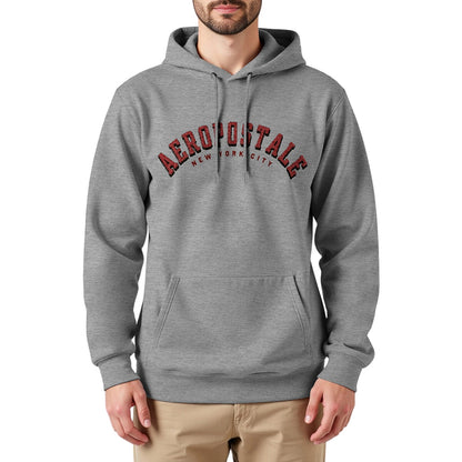 Aeropostale Men's Fleece Hoody Black Grey Khaki Navy Sizes M-XXL Pullover