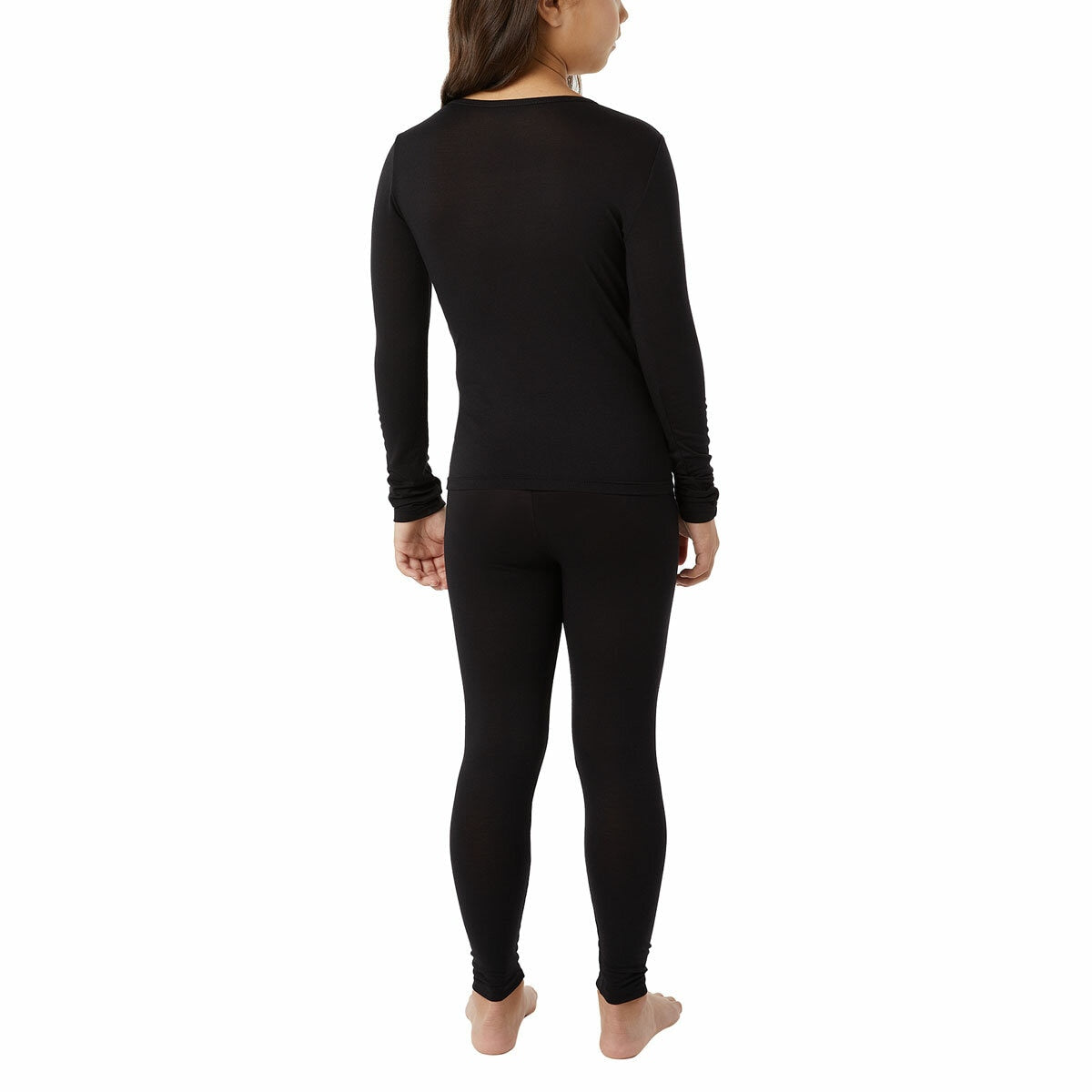 32 Degrees Heat Kids Mesh Baselayer Set 4 Pack Black Thermal Top Bottoms