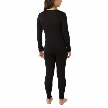 32 Degrees Heat Kids Mesh Baselayer Set 4 Pack Black Thermal Top Bottoms
