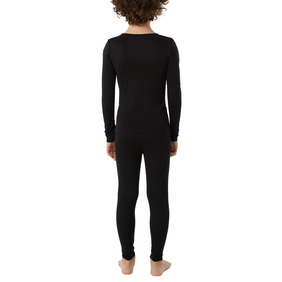 32 Degrees Heat Kids Mesh Baselayer Set 4 Pack Black Thermal Top Bottoms