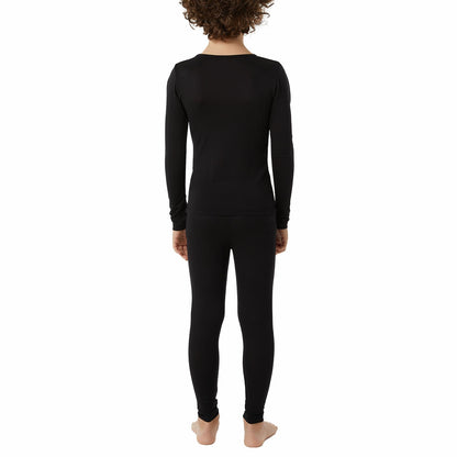 32 Degrees Heat Kids Mesh Baselayer Set 4 Pack Black Thermal Top Bottoms
