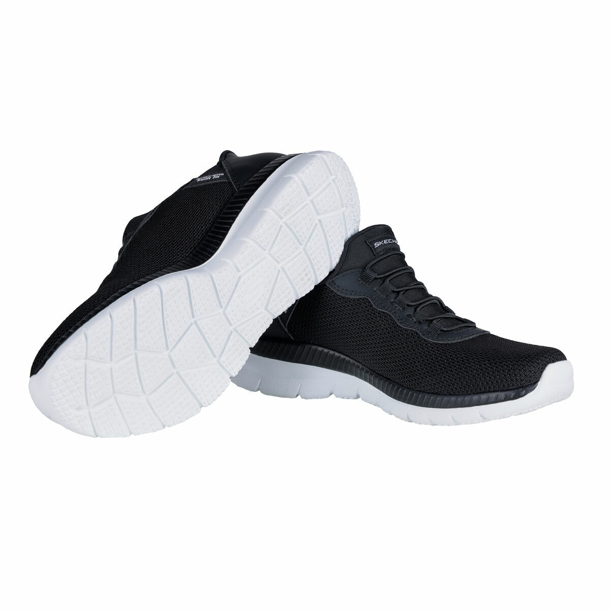 Skechers Ladies Bountiful Swift Fit Trainer Slip On Shoes P135 Black - Size 5