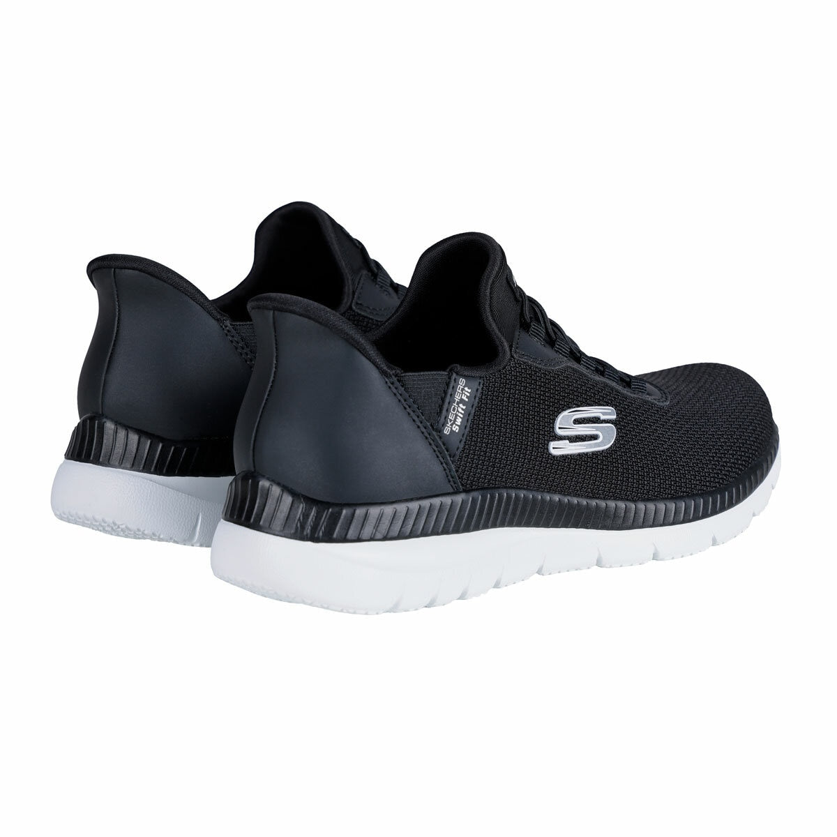 Skechers Ladies Bountiful Swift Fit Trainer Slip On Shoes P135 Black - Size 5