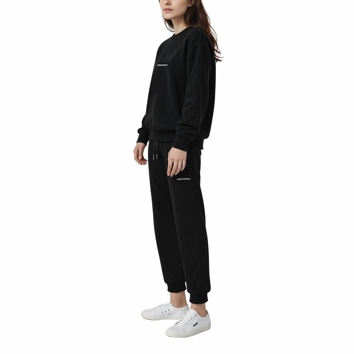Aeropostale Ladies Jogger Bottoms Women's Sweatpants Black size L