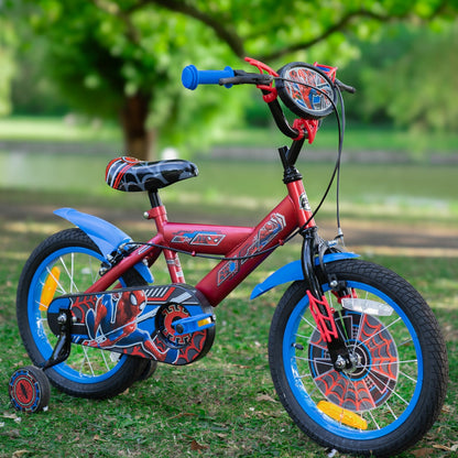 Huffy Spider-Man Kids Bike 16" Steel Frame Ages 4-6 Boys Bicycle Red Spidey