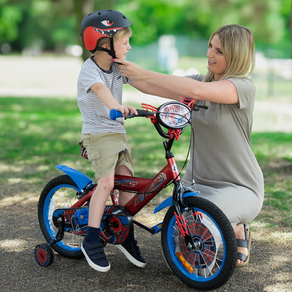 Huffy Spider-Man Kids Bike 16" Steel Frame Ages 4-6 Boys Bicycle Red Spidey