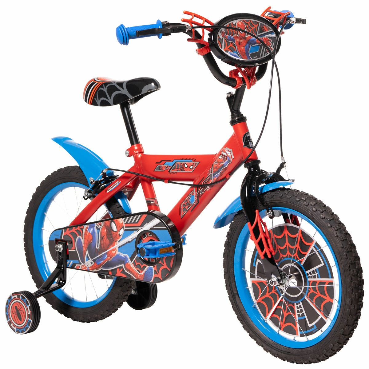 Huffy Spider-Man Kids Bike 16" Steel Frame Ages 4-6 Boys Bicycle Red Spidey