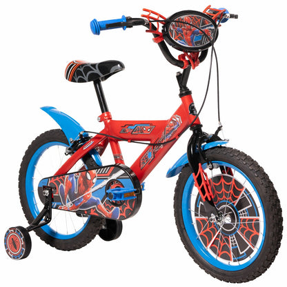 Huffy Spider-Man Kids Bike 16" Steel Frame Ages 4-6 Boys Bicycle Red Spidey