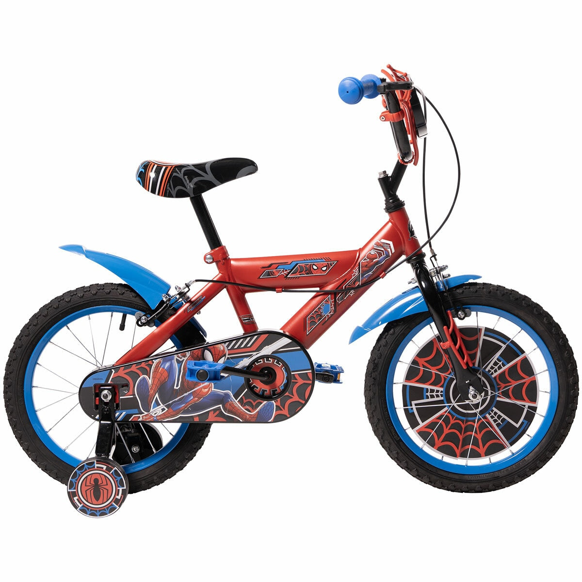Huffy Spider-Man Kids Bike 16" Steel Frame Ages 4-6 Boys Bicycle Red Spidey