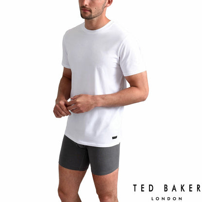 Ted Baker Men's T-Shirt 3 Pack White Crew Neck Cotton Tee Top XL