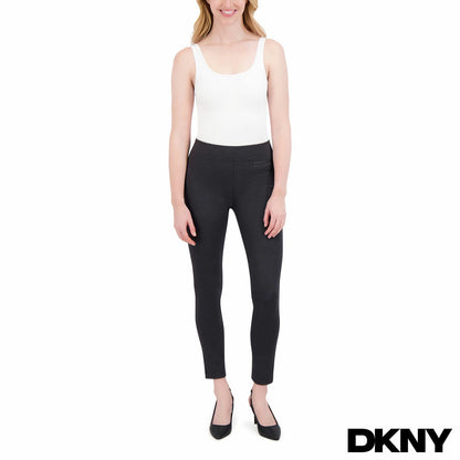 DKNY Ladies Pull On Ponte Stretch Trousers Smart Casual Pant black - Size L