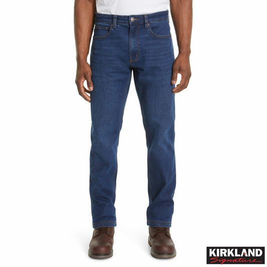 Kirkland Signature Men's Blue Jeans Straight Leg Denim Various Sizes 30-38W