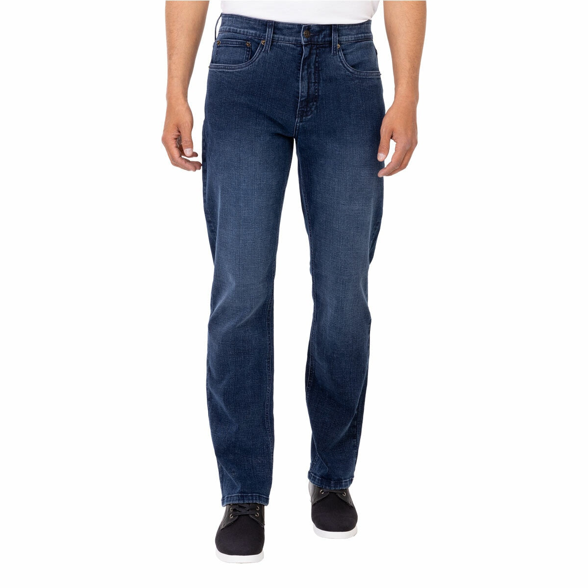 Urban Star Mens Jeans 38W Relaxed Fit Blue / Black Denim Cotton Trousers Pants