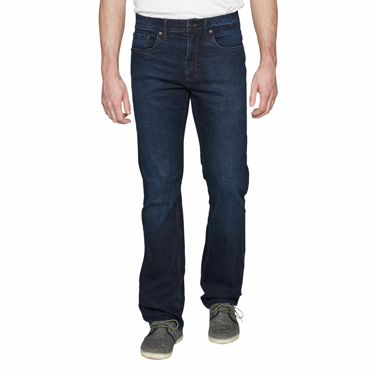 Urban Star Mens Jeans 38W Relaxed Fit Blue / Black Denim Cotton Trousers Pants