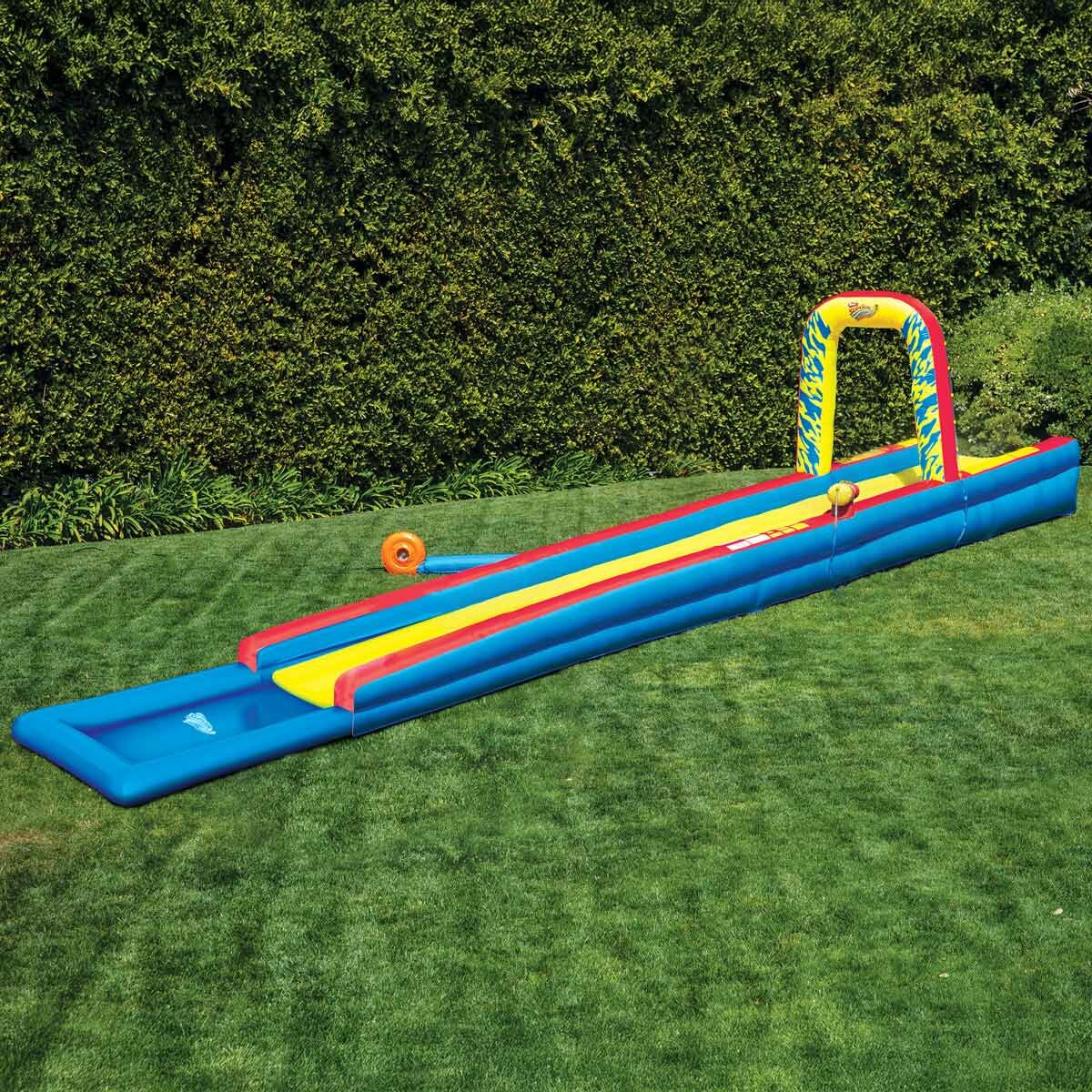 Wham-O 32ft Slip N Slide Constant Air Cushioned Water Slide Kids Blue Red