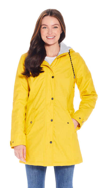 Weatherproof Women's Yellow Waterproof Slicker Jacket Rain Coat LARGE