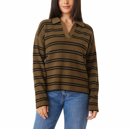 Scotch & Soda Ladies Jonny Collar Soft Touch Jumper Sweater Knitwear Olive Med