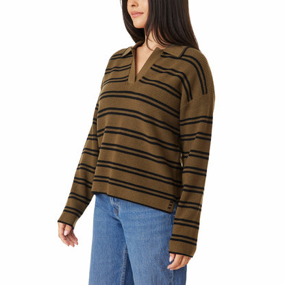 Scotch & Soda Ladies Jonny Collar Soft Touch Jumper Sweater Knitwear Olive Med