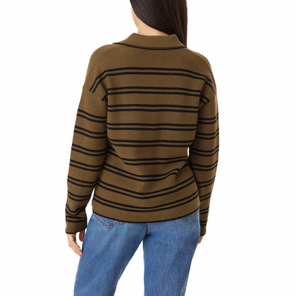 Scotch & Soda Ladies Jonny Collar Soft Touch Jumper Sweater Knitwear Olive Med