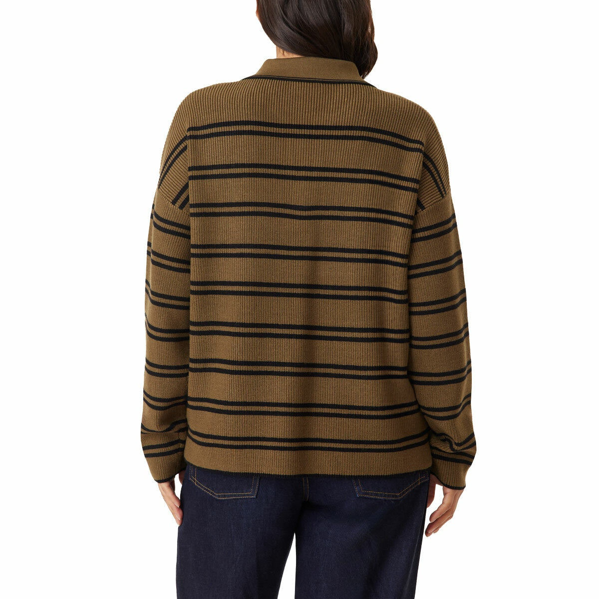 Scotch & Soda Ladies Jonny Collar Soft Touch Jumper Sweater Knitwear Olive Med
