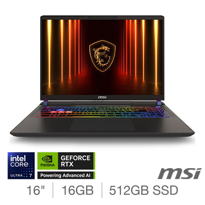 MSI Vector 16 HX AI A2XW, Intel Core Ultra 7, 16GB RAM, 5..., 16"