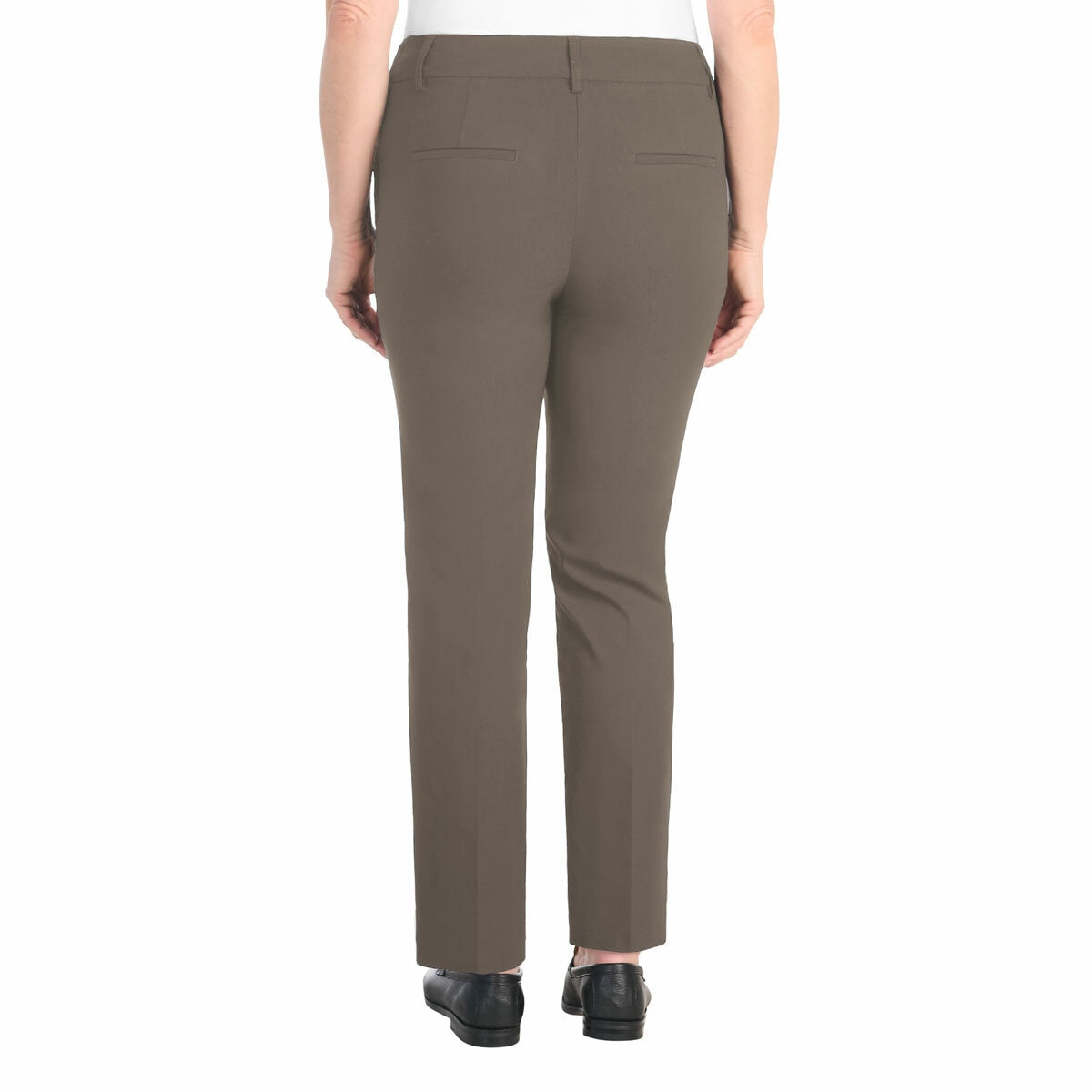 Hilary Radley Pull On Pant Front Seam pockets Trousers Mushroom brown UK 14