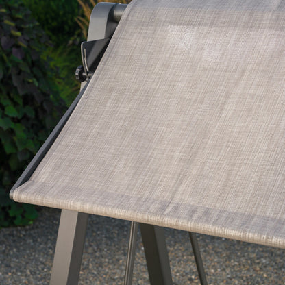 SunVilla Pine Knoll 2 Seat Garden Patio Swing Chair Canopy Aluminium Beige